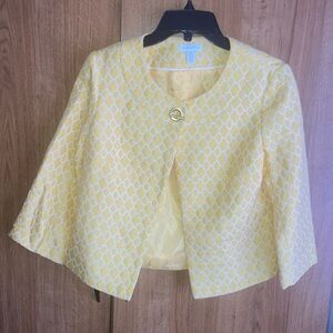 Charter Club Yellow Patterned Jacket